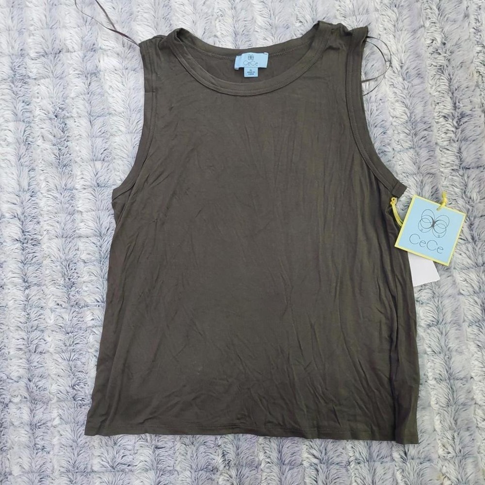 NWT Cece olive sleeveless tank top XL